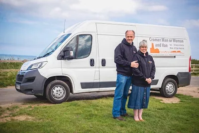 Cromer man and van