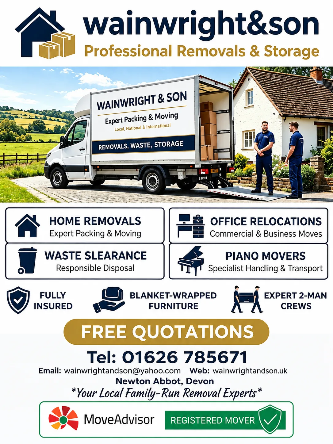 wainwright & son man & van