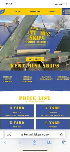 D KEYS & SONS LTD trading as Kent Mini Skips